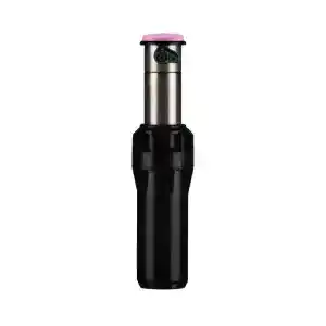 Hunter I-25 Stainless Steel Reclaimed Water Sprinkler 2 Hunter I-25 Stainless Steel Reclaimed Water SprinklerI25 SS RW irrigation sprinkler with a black body and pink nozzle cap.